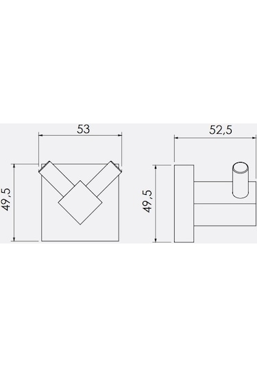Serel Diagonal İkili Banyo Askısı 140104009 Krom