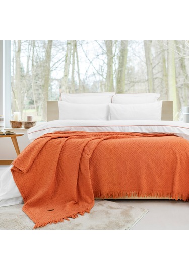 Schafer Home Kylie Yatak Örtüsü Nevresim Seti 7 Parça-kiremit Kiremit