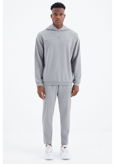 Tommy Life Kelvin Gri Melanj Kelvin Basic Erkek Eşofman Takım - 85230 GRİ MELANJ