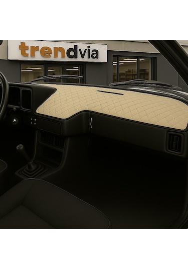 Tofaş Şahin Doğan Kartal İçin Alçak Ön Göğüs Kapitone Torpido Örtüsü Kaplama Ve Koruma Kılıfı Bej