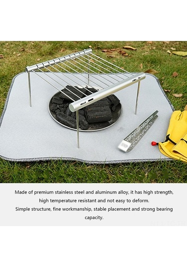 Tongxida Pratik Çelik Mangal Aleti: Taşınabilir Bbq Izgarası, Ev Ve Dış Mekan Kullanıma Uygun, Kolay Montajlı Karbon Mangal Se Gümüş