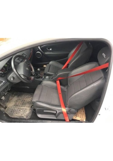 Renkli Emniyet Kemer Bezi 15 Metre 5 Koltuk Kırmızı