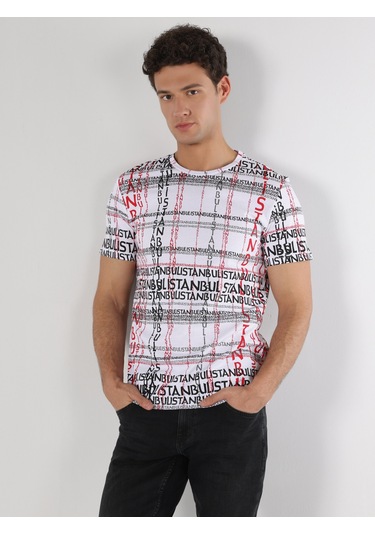 Colin'S Istanbul Baskılı Beyaz Erkek Kısa Kol Tişört Cl1064300_Q1.V1_Wht Colin'S Istanbul Baskılı Beyaz Erkek Kısa Kol Tişört Cl1064300_Q1.V1_Wht