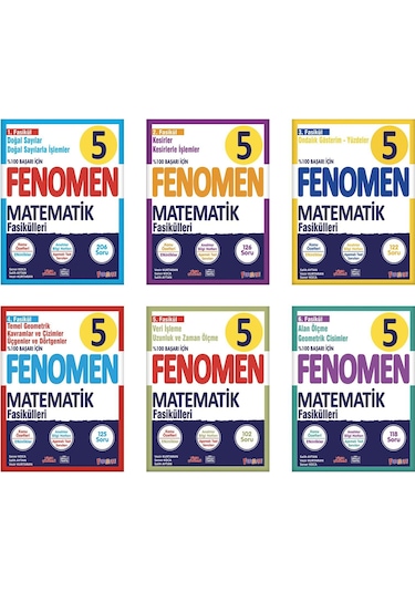 Fenomen Okul 2024 5. Sınıf Matematik Fasikül Seti 1-2-3-4-5-6