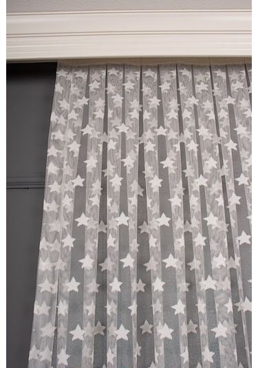 Yıldız Desen Örme Tül Perde
