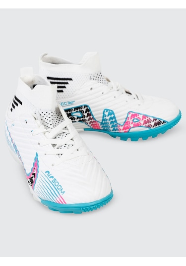 Civil Sport Erkek Çocuk Halı Saha Ayakkabı 31-35 Numara Beyaz-turkuaz Beyaz-turkuaz Beyaz - Turkuaz