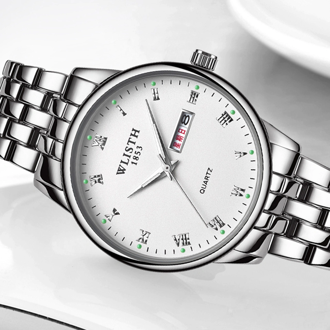 Xindoker Wlısth Q359 Çiftler İçin Kuvars Kol Saati - Erkekler İçin Altın Kasa Siyah Ekran, Gece Aydınlatması, Hafta Ve Tarih Gösterimi, Multifonksiyonel Moda Saat Çok Renkli