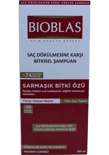 Bıoblas Sarmaşık Bitki Özü Saç Dökülmesine Karşı Şampuan 360 ML