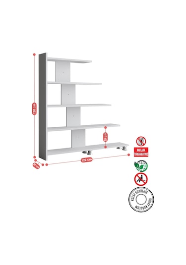 Decormet Reward Kitaplık Beyaz Diğer