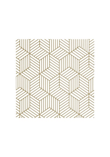 Altın Ve Beyaz Geometrik Altıgenler Soy Ve Yapıştır Duvar Kağıdı 17,7 X 393 Altın Çizgili Duvar Kağıdı Dekorasyonu