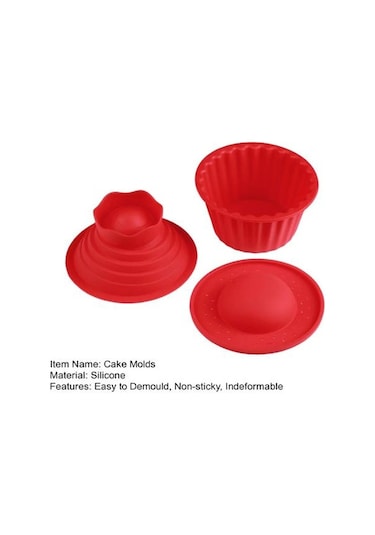 3 Adet/takım Kek Kalıpları Yapışmaz Kolay Kalıptan Çıkarma Yumuşak Doku Yırtılmaya Dayanıklı Pişirme Silikon Büyük Üst Dev