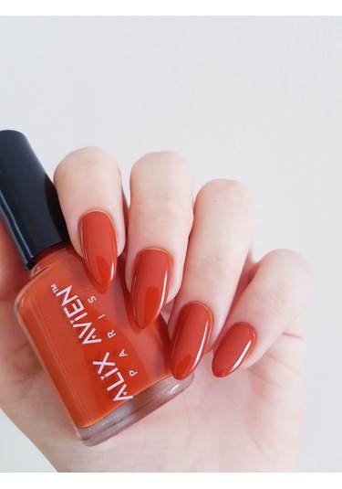 Alix Avien Turuncu Oje 45 Yüksek Pigmentli Uzun Süreli Kalıcılık Hızlı Kuruma Nail Lacquer 45