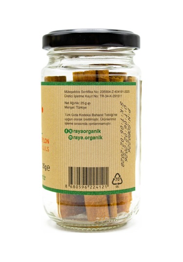 Organik Seylon Çubuk Tarçın 25 G