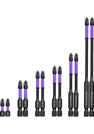 Xurunkeji 12 Adet Geliştirilmiş Yüksek Sertlik Ve Güçlü Manyetik Matkap Ucu, Kaymaz Ve Darbeye Dayanıklı Uçlar Ve Tornavida Uçları