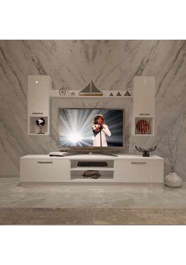 Decoraktiv Eko 5dab Mdf Dvd Tv Ünitesi Tv Sehpası Beyaz