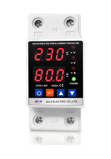 Jıujı Voltaj Ve Akım Koruma Rölesi Monofaz 80a