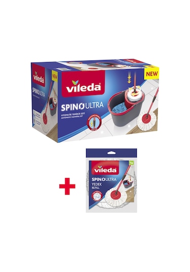 Vileda Spino Ultra Otomatik Temizlik Seti + Spino Yedek Paspas