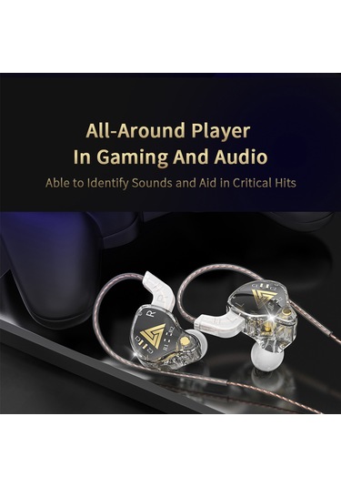 Vkemall Qkz Akx Kulak İçi Kulaklık, Oyun Ve Spor İçin, 3.5mm Bağlantı, Mikrofonlu Ve Hız Kontrolü, Siyah