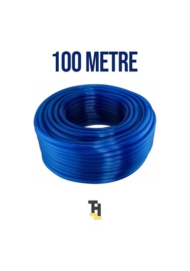 1/2 Silikonlu Dayanıklı Bahçe Hortumu 100 Metre Mavi
