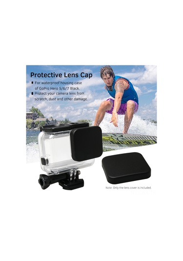 Kangvka Gopro Hero 5/6/7 Black Su Geçirmez Kılıf İçin Siyah Lens Kapağı - Toz Ve Çizik Korumalı Dayanıklı Pc Malzeme