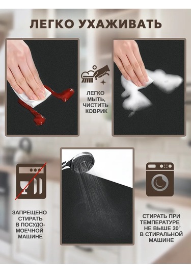 Inhomeka Diatomlu Emici Bulaşık Kurutma Paspası 30x40 226835633 Siyah