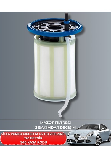 Alfa Romeo Gıulıetta 1.6 Jtd 2016-2017-2018-2019-2020 120 Beygir Mazot Yakıt Filtresi