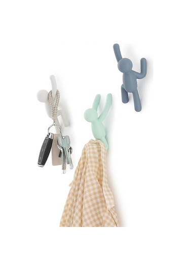 3 Parça Duvar Askısı Seti, Nane Yeşili/beyaz/sis Mavisi, Montlar, Çantalar İçin Diğer