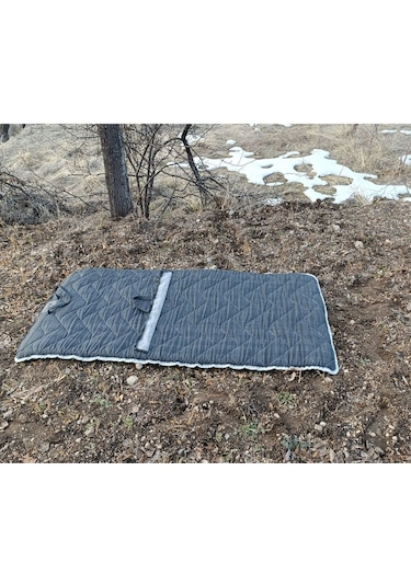 Zishtekstil Tek Kişilik Koyu Antrasit Gri Taşınabilir Katlanır Yatak Karavan Kamp Yatağı Anne Yanı Yer Yatağı