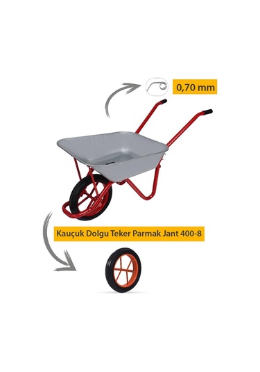 Adalı Galvanizli Afrika Demonte El Arabası Dolgu Teker Parmak Jan