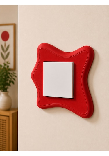Modern Dekoratif Anahtar Çerçevesi Dalgalı Işık Düğmesi Süsü Minimal Ev Dekoru 66625202