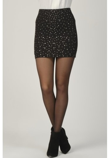 Shahiqa Kadın Parlak Taşlı Mini Etek