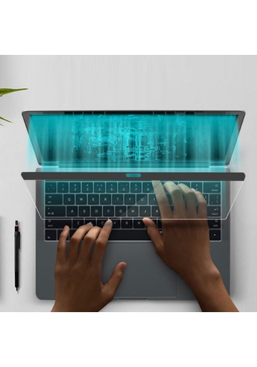 Mufunye Macbook Uyumlu Pro/air 13" 2018-2020 Manyetik Mavi Işık Engelleyici Ekran Koruyucu - Glaresız, Uv Engelleyici, Göz Kullandımı Azaltıcı 299x195mm