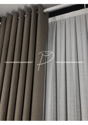 Fon Perde Kapsüllü Kuşgözü Keten Fonluk Aplim Desen