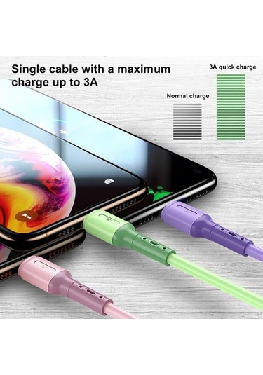 Sandwich 3a Hızlı Şarj Type-c Kablosu, Dayanıklı, 1m Uzunluk, Sarı Renk, Telefonlar İçin