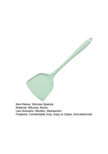 Sarı Silikon Spatula Geniş Yapışmaz Isıya Dayanıklı Rahat Kavrama Kolay Temiz Kızartma Gıda Sınıfı Pişirme