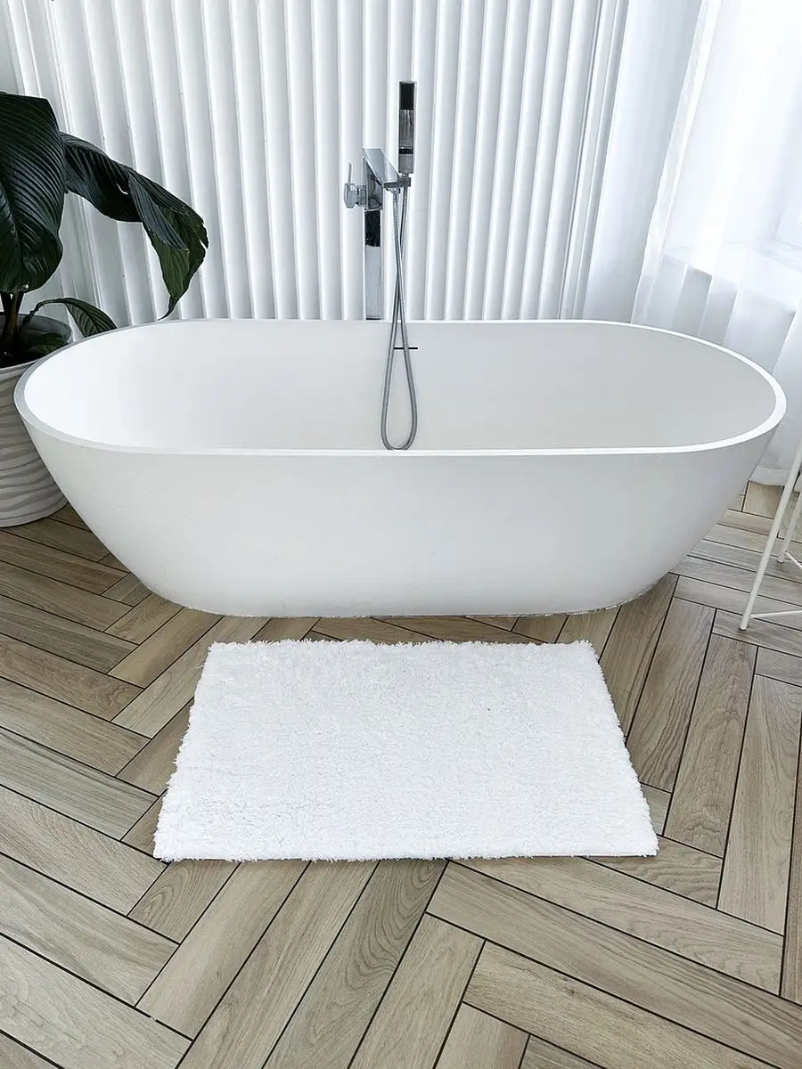 Homy Mood Yumuşak Peluş Banyo Paspası 50x80 Cm 156687385 Beyaz