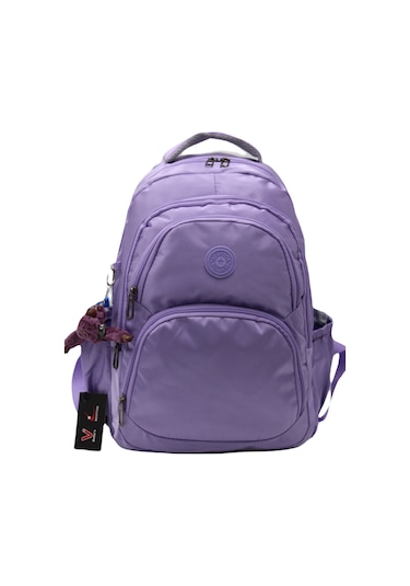 Özel Su İtici Kumaş Lila Unisex Okul Çantası 34600
