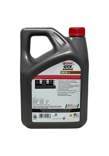 Castrol Gtx Ultraclean 10W-40 A/B Motor Yağı 4 L