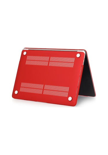 Arabulalaca Macbook Pro 14' A2779 Mat Doku Hardcase Kılıf Kırmızı