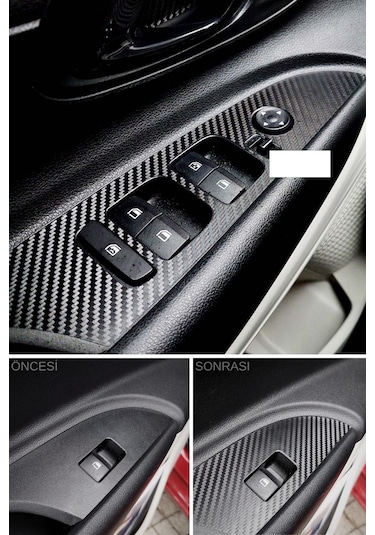 Hyundai Bayon İç Trim Set Mat Karbon Siyah / Ayna Katlama Butonlu