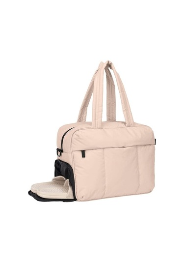 Didadodo Kadınlar İçin Şişme Çantalı Spor Çantası - Ayakkabı Bölmeli Geniş Hacimli Seyahat Çantası Pembe Pembe