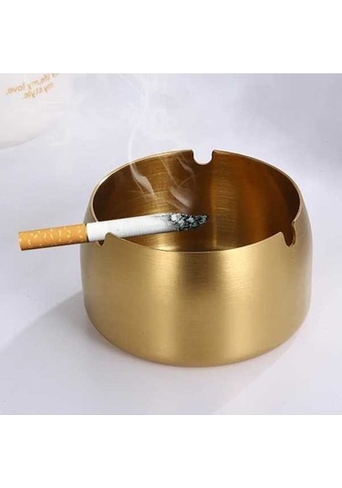 Ulzyvf Tablası Sigara Rüzgar Paslanmaz Metal Mavi Küllük Kül İçin Gümüş Geçirmez Çelik Xm