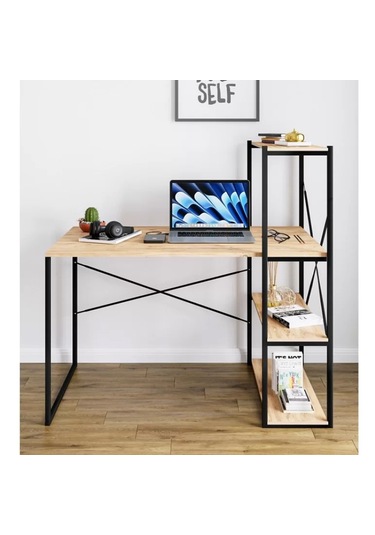 Kitaplıklı Çalışma Masası Bilgisayar Ofis Masası 5867