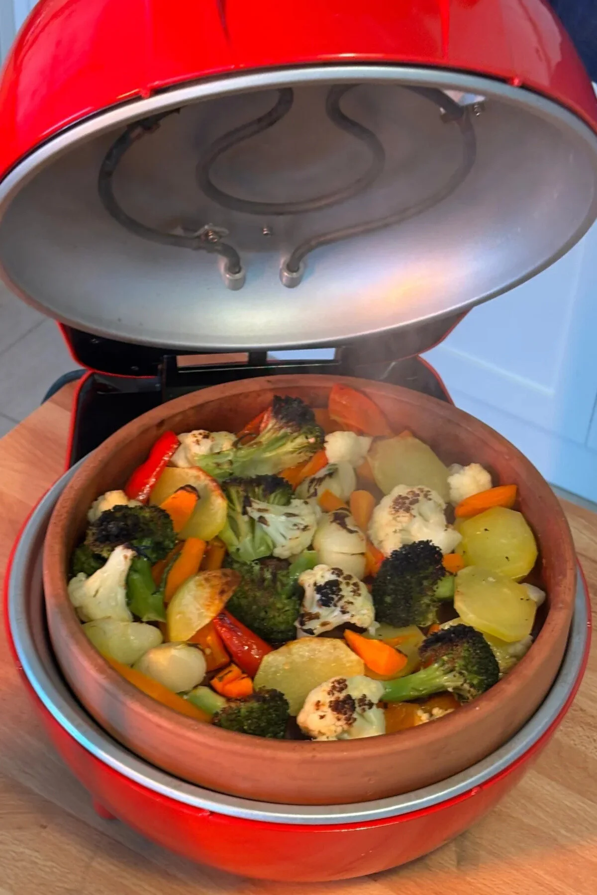 Derin Yuvarlak Toprak Güveç 30 Cm Yüksek Isıya Dayanıklı, Geleneksel Taş Fırın Lezzeti Toprak