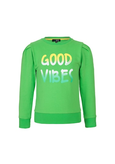 BRZ Kids Baskılı Kız Çocuk Sweatshirt Yeşil