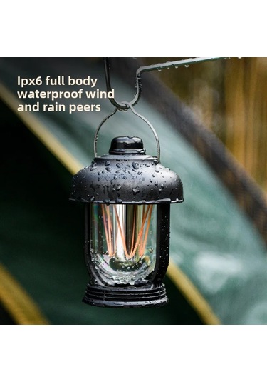 Açuk Kamp Ighıgı Su Givirmrez Aydening, Çok Fonksiyonlu Taşinabilir Asilı Retro Açık Gri Açık Gri