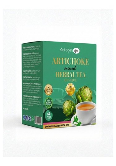 Collagen Life Enginarlı Bitkisel Karışımlı Çay 42 'li Süzen Poşet