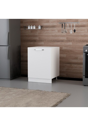 Minar Mutfak Alt Modül 1k 60cm Evye Dolap Beyaz - B1