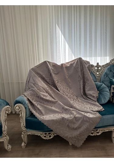 Muteks Kaymaz Tabanlı Tay Tüyü Çekyat Örtüsü, Koltuk Örtüsü, Kanepe Örtüsü Açık Vizon Renk 175x210cm