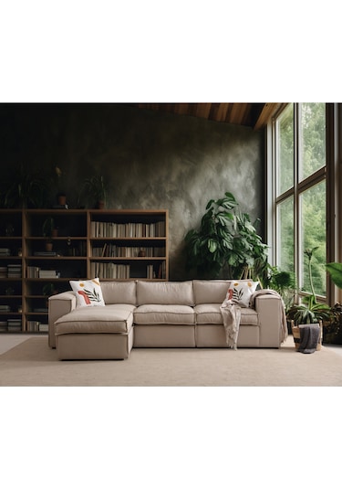 Nevada L Köşe Koltuk Takımı Bej